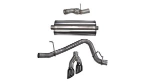 GMC Yukon Denali Performance Exhaust - Single Side Exit - CORSA Performance - Cat Back - Polished Black - `15-`20